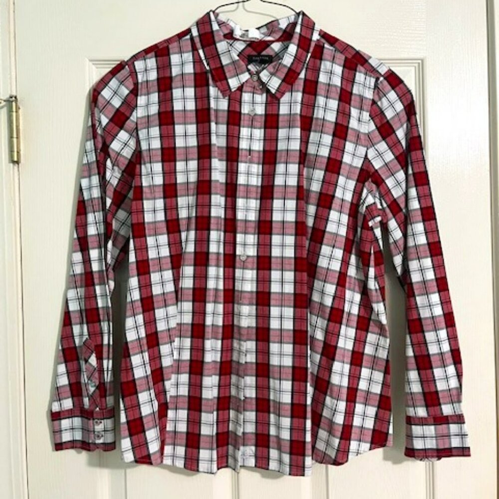 Talbots Plaid Blouse